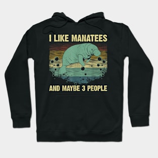 Funny Manatee For Men Women Toddlers Manatee Love Hoodie